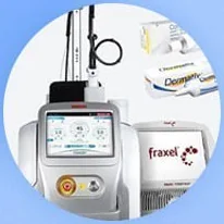 Peralatan laser fraksional untuk bekas luka