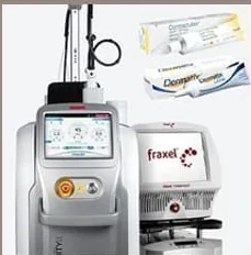 Peralatan laser bekas luka dan salep bekas luka