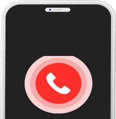 Ponsel dengan layar panggilan darurat menyala