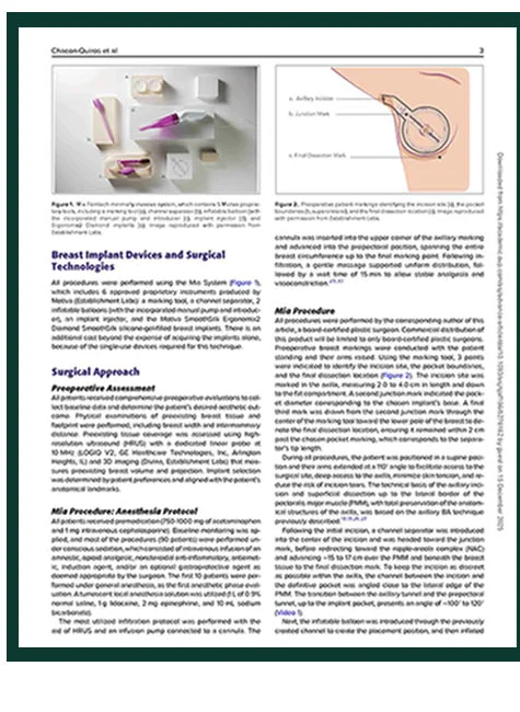 Bagian isi artikel Aesthetic Surgery Journal — Breast Implant Devices and Surgical Technologies